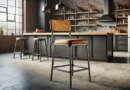 Hoker industrialny z oparciem – surowy styl, maksymalna wygoda